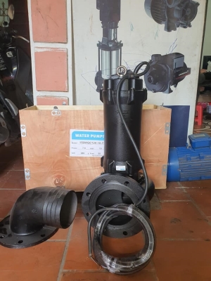 Máy bơm chìm nước thải cánh cắt rác 100WQC140-18-11 11kw